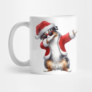 Christmas Australian Shepherd Dog Dabbing Dance Mug